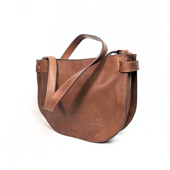 Able Nara Leather Crossbody Bag in Brown - Picture 1 of 5